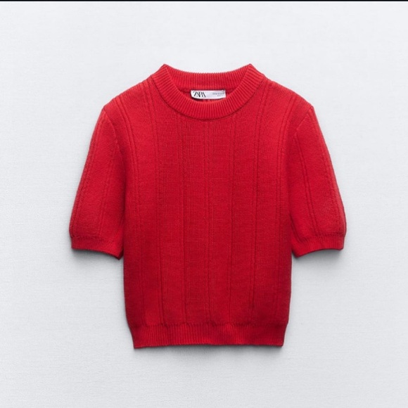 ZARA CROP KNIT SWEATER - Picture 4 of 6